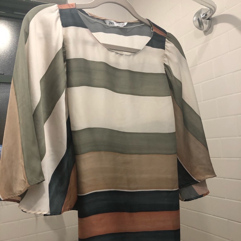 Zara Flowy Silk Top